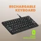 Perixx Periboard-732 Wireless Mini Keyboard, schwarz, LEDs weiß, USB, UK Vorschaubild