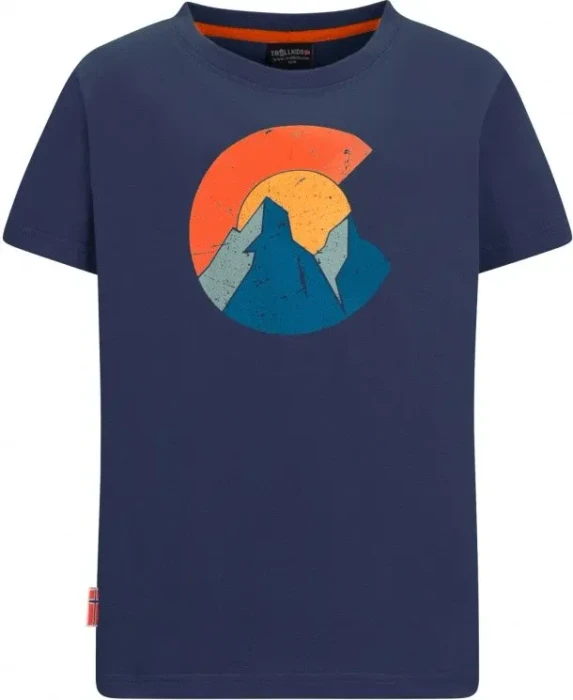 Trollkids Halsafjord Funktionsshirt kurzarm mystic blue (Junior)