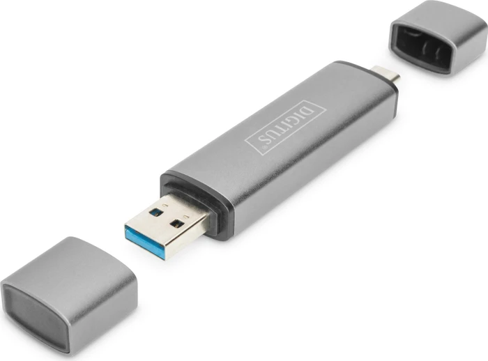 Digitus Dual Cardreader, USB-A 3.0/USB-C 2.0 [Stecker]