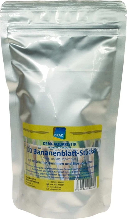 DRAK-Aquaristik Bananenblatt-Stücke DRAK, 100 Stück