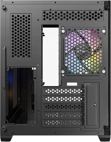 Antec CX600M Wood ARGB, schwarz, Glasfenster