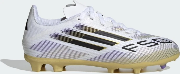adidas F50 League FG/MG cloud white/core black/gold metallic (Junior)