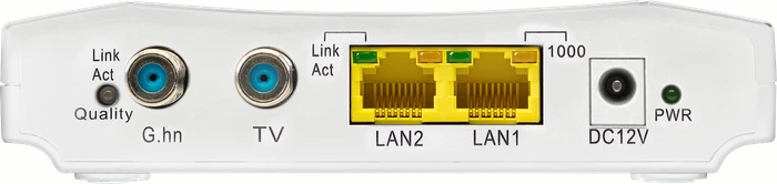 Axing EOC 1-32 Ethernet over Coax, F-Buchse/Koaxial G.hn, 2x RJ-45