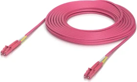 Ubiquiti UniFi LWL Duplex Kabel, OM4, 2x LC-UPC Stecker/2x LC-UPC Stecker, 15m, rosa