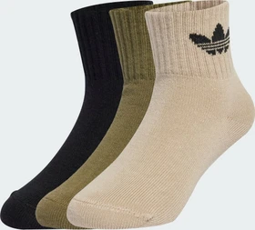 adidas Mid-Ankle Socken stone khaki/focus olive/black, 3 Paare (Junior)