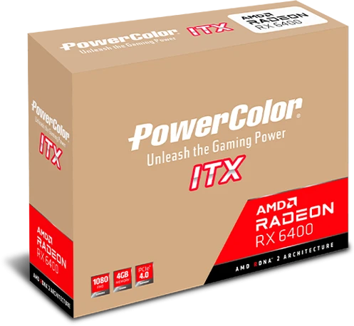 PowerColor Radeon RX 6400 ITX, 4GB GDDR6, HDMI, DP