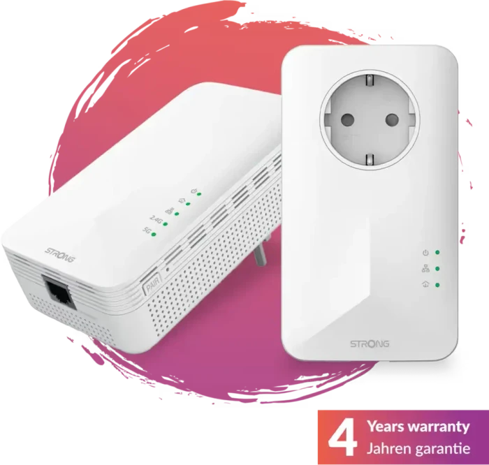 Strong Powerline 1000 Duo Wi-Fi, EU, V2, Powerline/WLAN-Access Point und Powerline-Adapter Set, 2er-Bundle