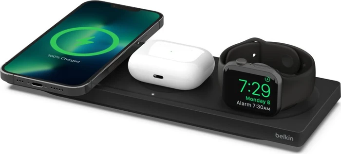 Belkin BoostCharge 3-in-1 Charging Pad with MagSafe schwarz