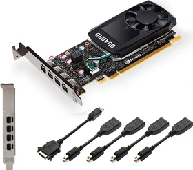 PNY Quadro P600, 2GB GDDR5, 4x mDP