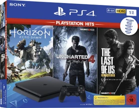 Sony PlayStation 4 Slim - 1TB PlayStation Hits Bundle schwarz