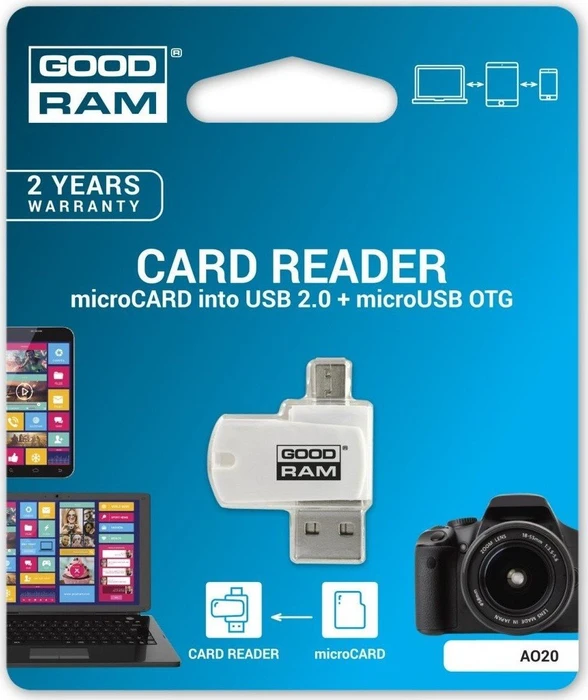 goodram AO20 Single-Slot-Cardreader, USB 2.0 Micro-B [Stecker]
