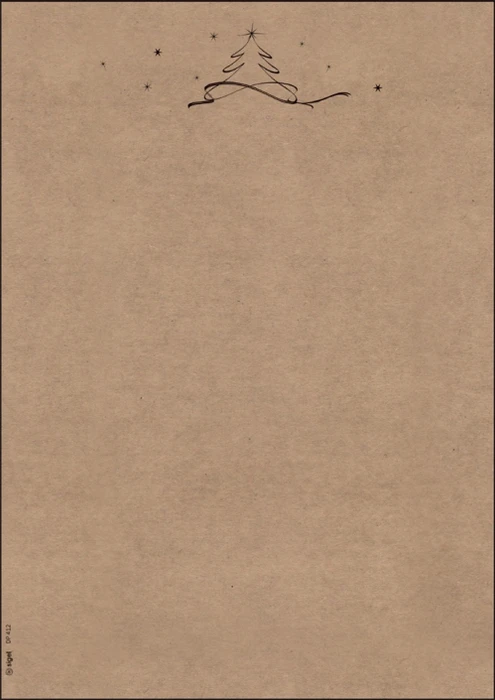 Sigel Weihnachtsmotiv Christmas Tree Kunstdruckpapier beige, A4, 100g/m², 100 Blatt