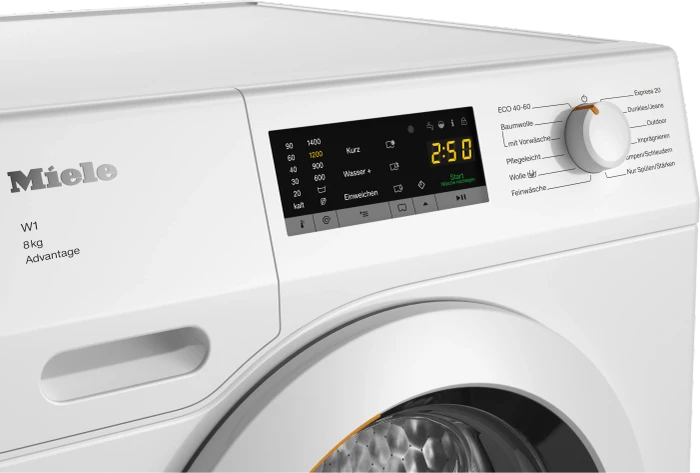 Miele W1 WCA132WCS 8kg Advantage Frontlader