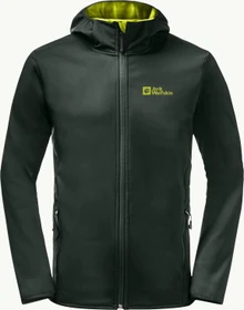 Jack Wolfskin Bornberg Hoody Funktionsjacke black olive/firefly (Herren)