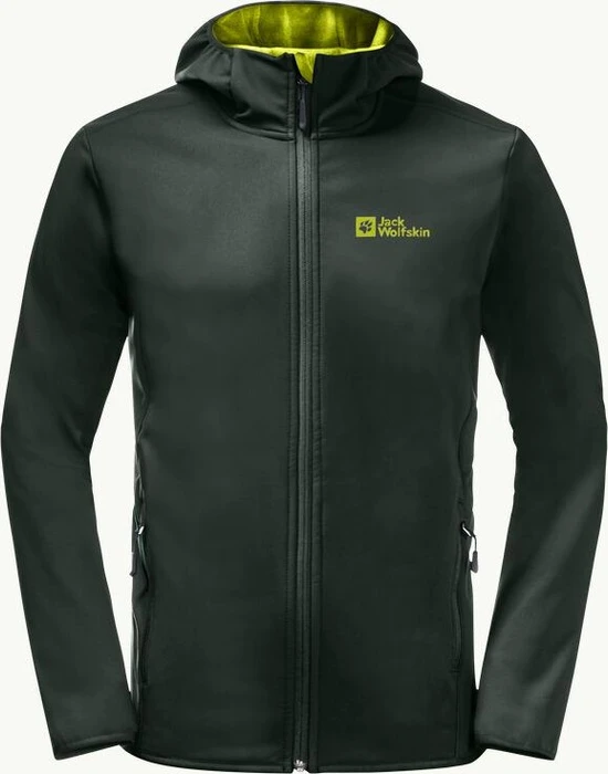 Jack Wolfskin Bornberg Hoody Funktionsjacke black olive/firefly (Herren)