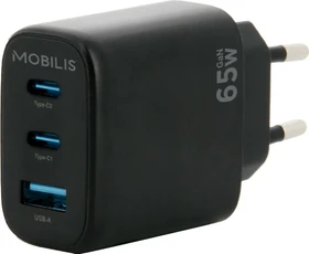 Mobilis Wall Charger GaN 65W 2x USB-C + USB-A schwarz