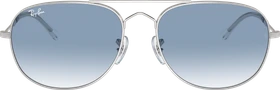 Ray-Ban RB3735 Bain Bridge 57mm polished silver/clear-blue