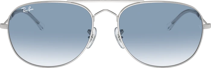 Ray-Ban RB3735 Bain Bridge 57mm polished silver/clear-blue