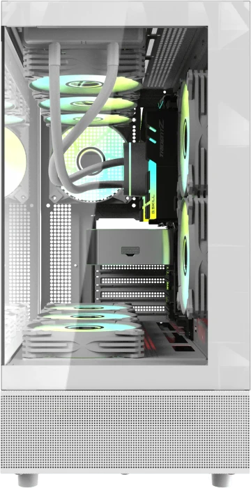 DarkFlash DPX90 White, Glasfenster