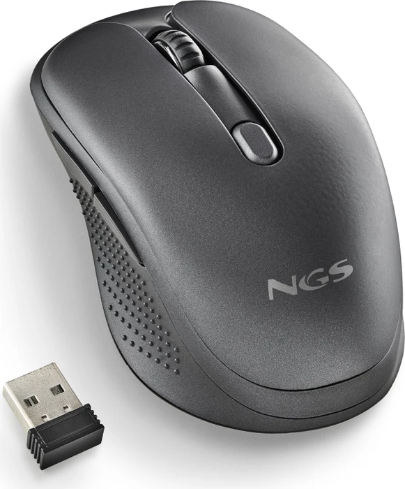 NGS Evo Rust Black Wireless Rechargeable Silent Mouse schwarz, USB
