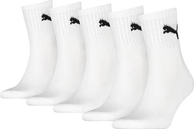 Puma Short Crew Socken weiß, 5 Paare