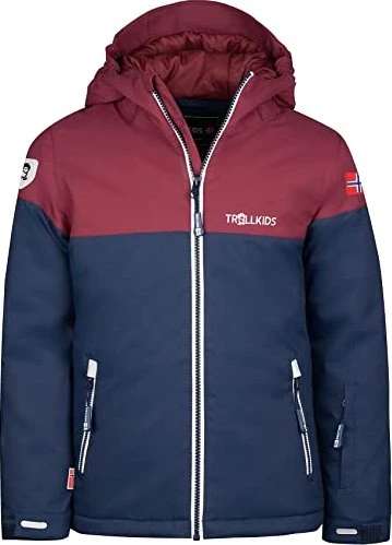 Trollkids Girls Hallingdal Skijacke navy/maroon red/white (Junior)