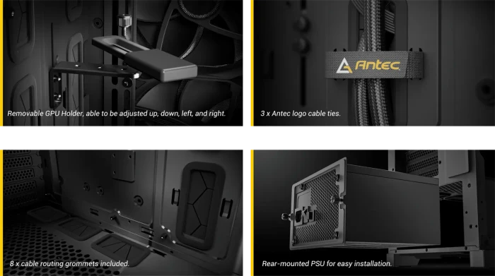 Antec P20C ARGB, schwarz, Glasfenster