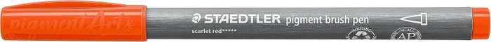 Staedtler pigment brush pen 371 scharlachrot, 10er-Pack
