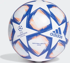 adidas UCL Finale 20 League Fußball white/royal blue/signal coral/sky tint