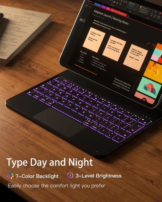 Inateck Magnetische Tastaturhülle für iPad Air 6 11"/iPad Air 5/iPad Pro 11", schwarz, UK