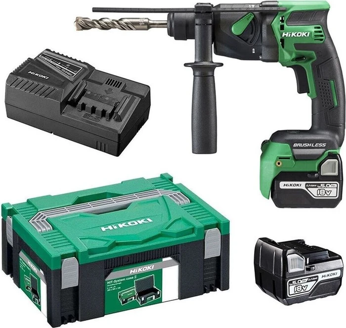 Hikoki DH18DPBWPZ Akku-Bohrhammer inkl. Koffer + 2 Akkus 5.0Ah