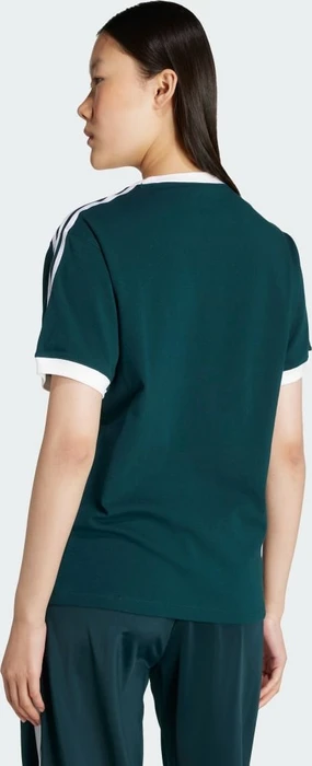 adidas 3-Streifen T-Shirt kurzarm aurora ivy/white (Damen)