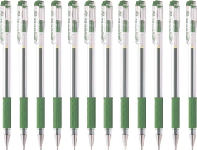 Pentel Hybrid Gel Grip K116 Gelroller grün/transparent, 12er-Pack