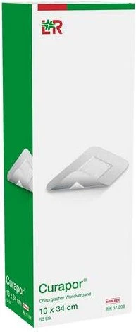 Lohmann & Rauscher Curapor Wundverband steril chirurgisch, 10 x 34cm, 50 Stück