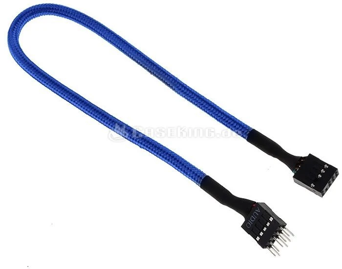 BitFenix Alchemy interne Audio-Verlängerung 30cm, sleeved, blau