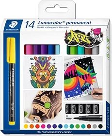 Staedtler Lumocolor 317 permanent ART sortiert, 14er-Set, Kartonbox
