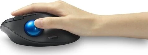 Kensington Pro Fit Ergo TB450 Trackball schwarz/blau, USB-A/Bluetooth