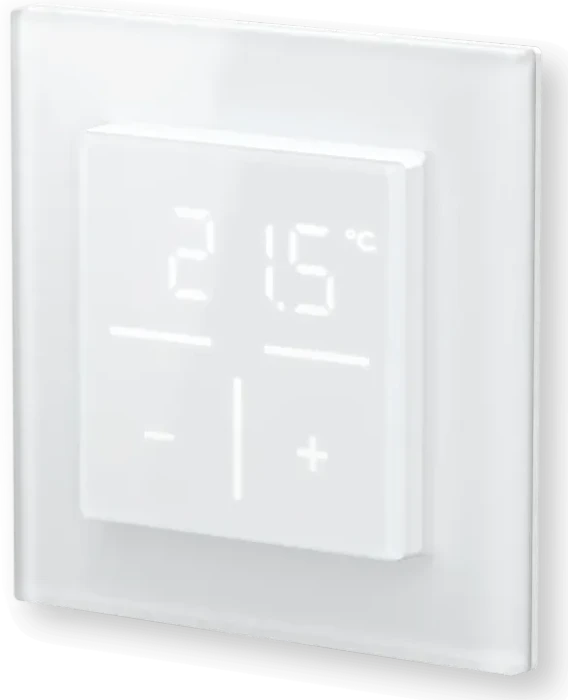 eQ-3 HomeMatic Glas-Wandthermostat mit CO2-Sensor weiß, Funk-Wandthermostat