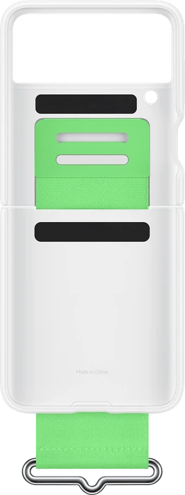 Samsung Silicone Cover with Strap für Galaxy Z Flip 3 weiß