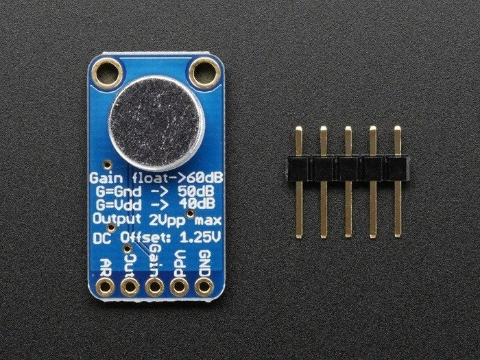 Adafruit Mikrofon, MAX9814/CMA-4544PF-W, mit automatischer Verstärkerregelung