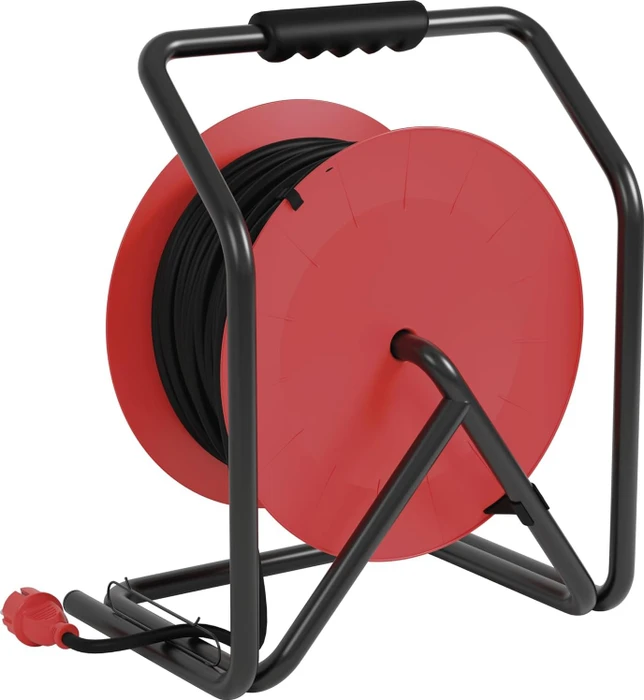 Emos Gummi-Kabeltrommel, Schuko auf 4x Schuko, 50m, IP44, H05RR-F 3G2,5