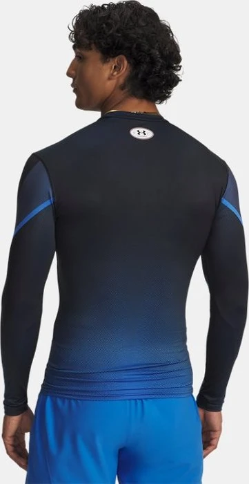 Under Armour HeatGear Sublimated Crew Kompressionsshirt langarm blue atlantis/black/white (Herren)