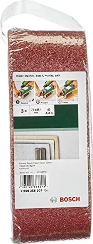 Bosch DIY Schleifband K40, 75x457mm, 3 Stück