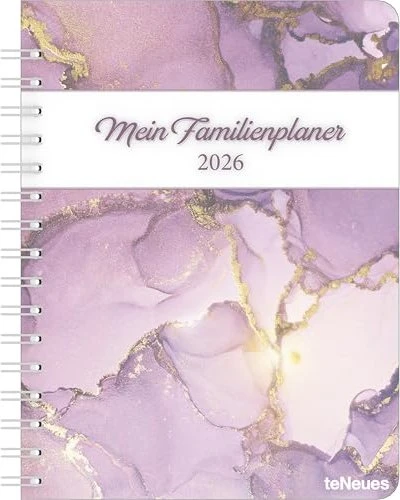 Neumann Familienplaner Glamour Taschenkalender 2026, 175x231mm