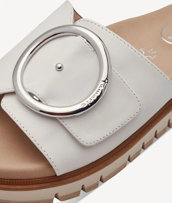 Tamaris Lederpantolette weiß (Damen)