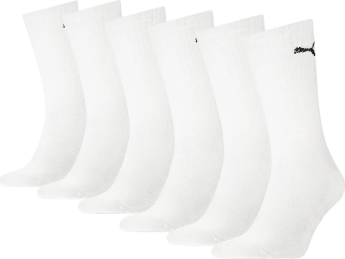 Puma Crew Socken weiß, 6 Paare