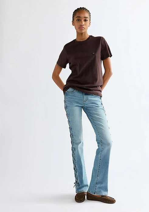Wrangler Round T-Shirt kurzarm chocolate torte (Damen)