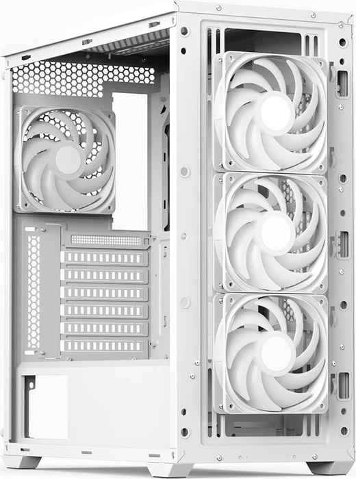 AeroCool D502A White, Glasfenster