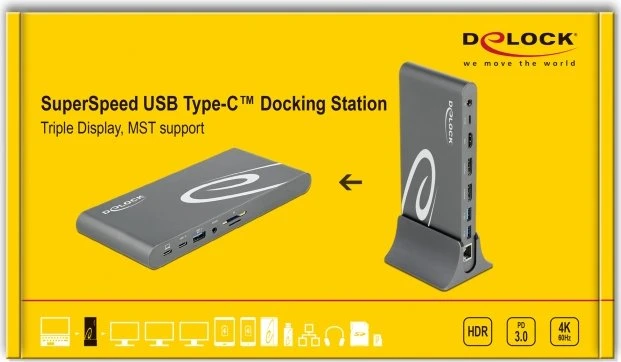 DeLOCK USB Type-C Dockingstation, USB-C 3.0 [Buchse]
