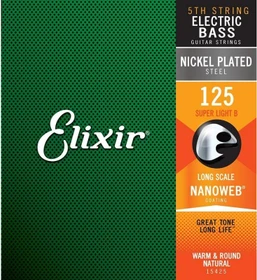 Elixir Electric Bass Nickelwound Nanoweb Super Light B